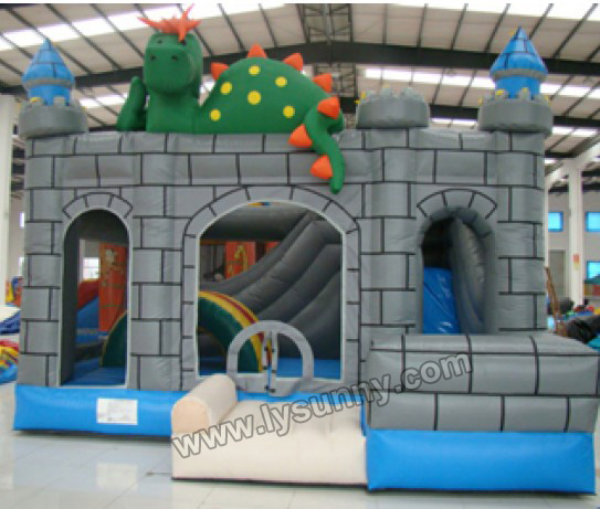 CE proved Inflatable Gray Castle with Slide(IB-031)