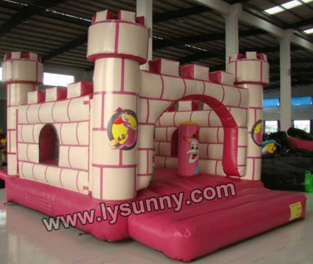CE proved Inflatable Pink Castle with Castle wall(IB-036)