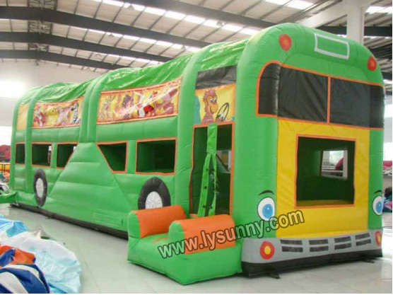 CE proved Inflatable Pink Castle-The bus(IB-077)