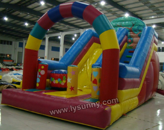 CE proved Inflatable Slide with a colorful arch (IS-059)