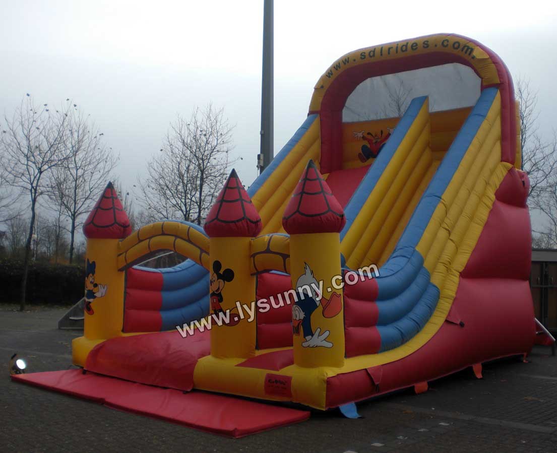 CE proved Inflatable cartoon Slide - yellow&red (IS-066)