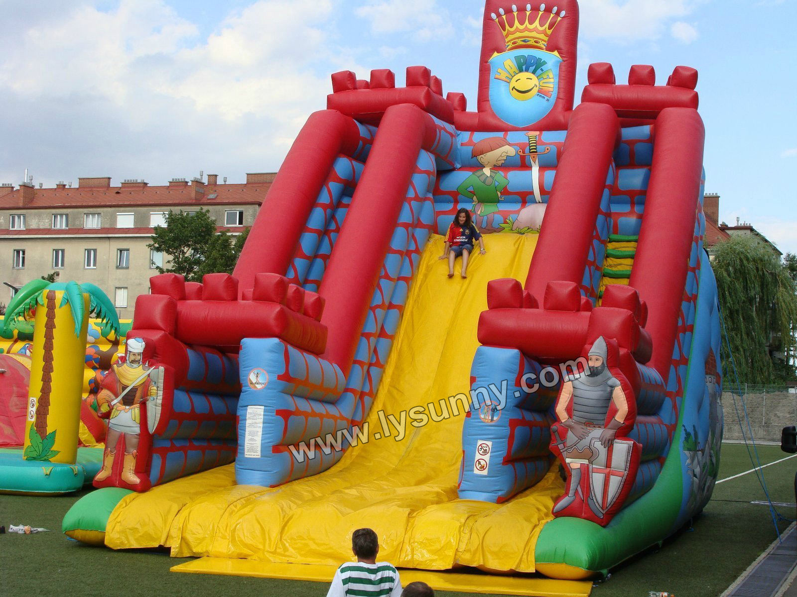 CE proved Inflatable Slider & bouncer- Happy Fun(IS-074)