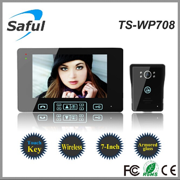 distinctive 7 inch 2.4GHz digital apartment wireless video door phone intercom system
