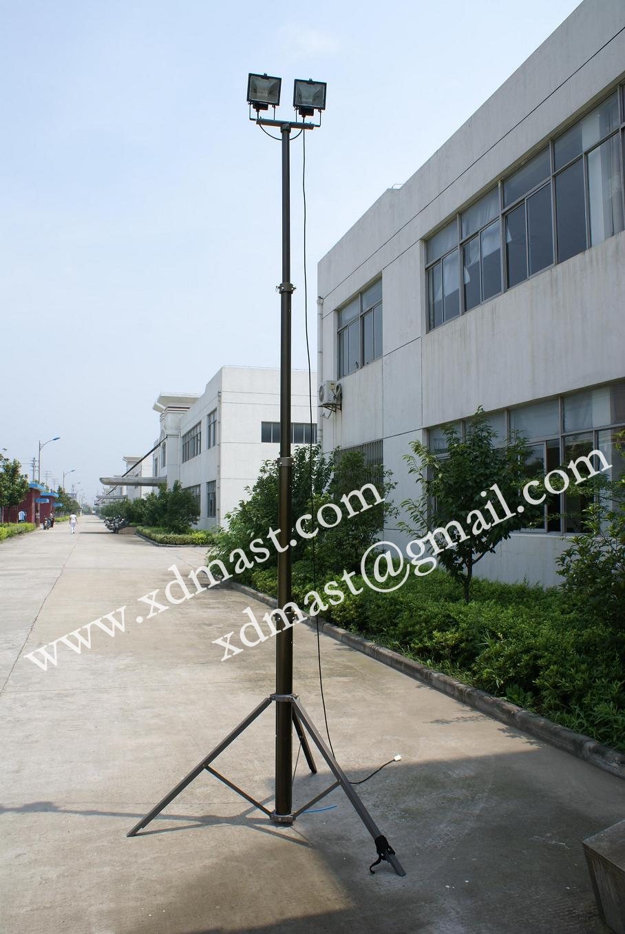 truck and police car mounted night scan tower light and telescopic high mast Lighting system