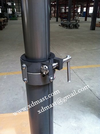 4.5m small portable lightweight camera pole and telescopic CCTV mast tower.