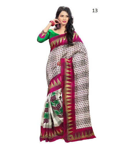 Elegant Look Bhagalpuri Silk Saree