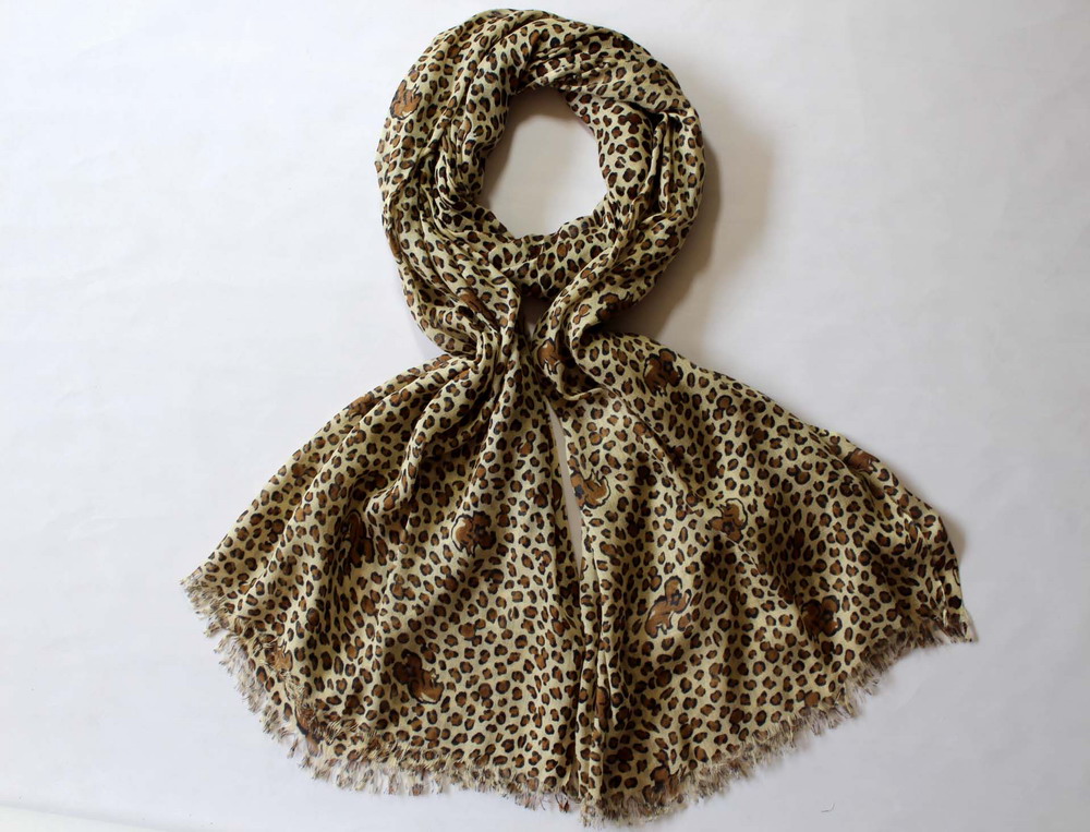 Leopard printed scarf