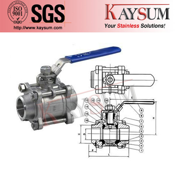 3PC Butt-Welding Ball Valve