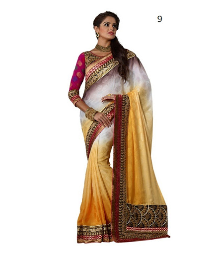 Classic Designer Grey Colored Saree