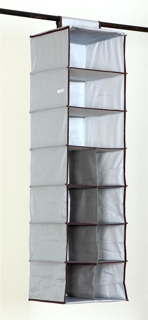 7 shelves silver hanging closet organizer