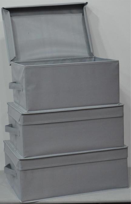 Grey Lided Storage Box -L