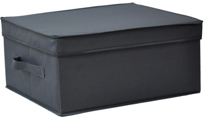 Grey Storage Box with Lid-L