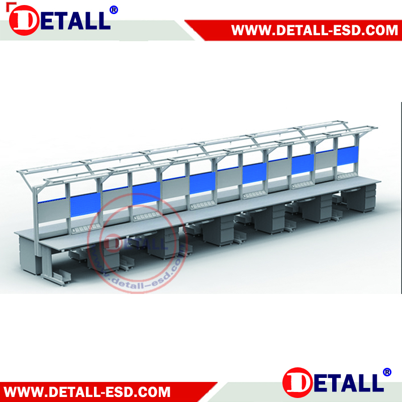 durable industrial esd workshop workbench for electronics repairing