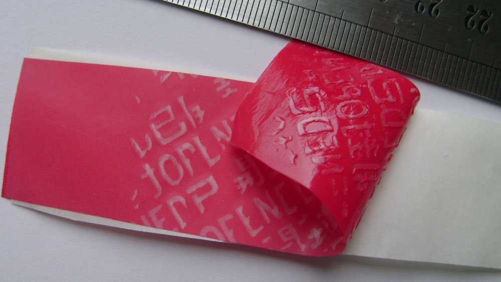 tamper evident VOID label