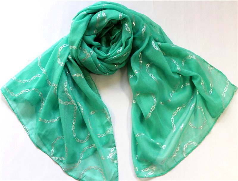 Scarf with foil printed