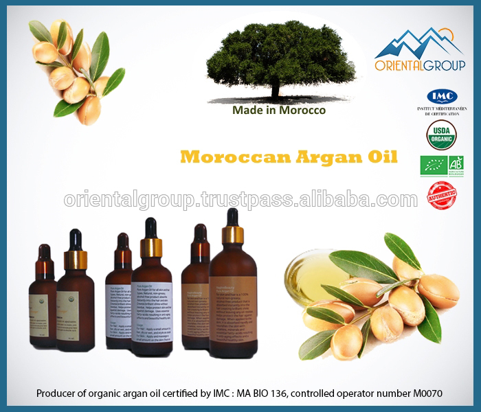 100% pure argan oil , Rich in Vitamin E cerified organic