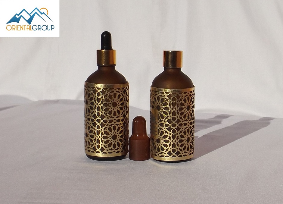 Pure organic argan oil from Morocco in handmade oriental bottle