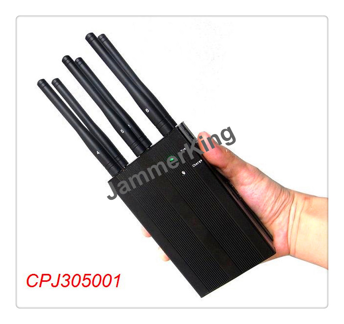 Powerful handheld GSM CDMA 3G/4G cellPhone WiFi ,Lojack,GPS Signal Blocker / Jammer
