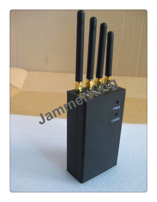 Portable Black color 4 bands cell phone jammer