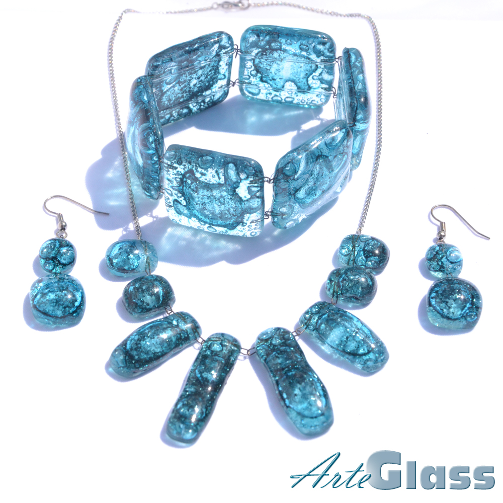 Glass fashion costume jewellery, bijou
