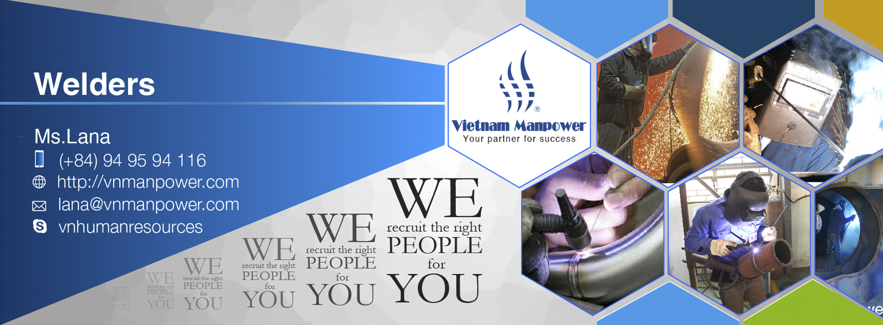 2F, 3G, 4G, 6G welders with any welding types