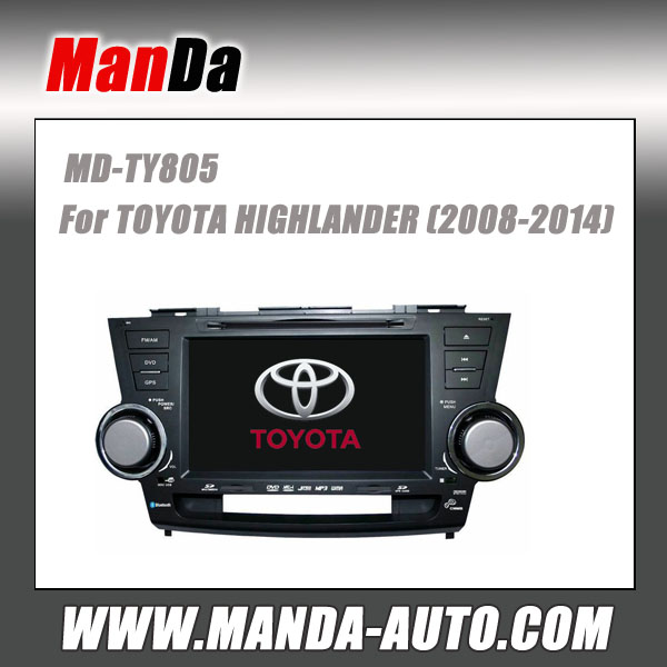 10 inch Car DVD for Toyota Highlander Pure Android 4.4 RK3066 A9 Dual Core Capacitive Touch Screen M