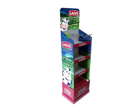 Milk Display Stand, Supermarket Display Stands for Milk Advertising