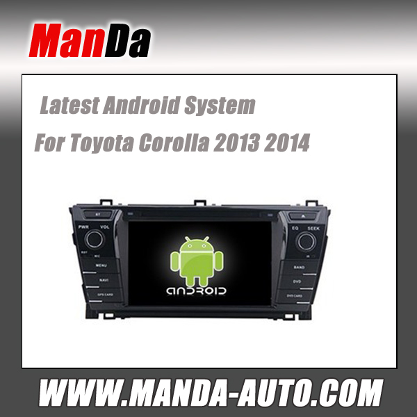 Android 4.4 car radio for Toyota Corolla 2013 2014 wifi 3g indash head unit car audio player gps nav