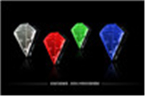 Bicycle tail Light Red Blue White Green 2 Parallel Lines