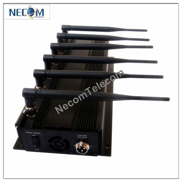 Adjustable Stationary 6bands 3G/4G Ltecellphone, 433, 315 Car Remote Conotrol Jammer/Blocker