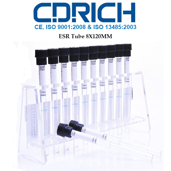 CDRICH 8X120 Evacuated Sedimentation ESR Tube