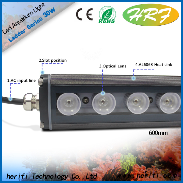 Programmable led aquarium reef lighting with full spectrum