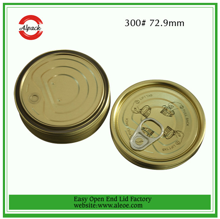 73mm tuna fish can lid,300 tomato paste lid,Tinplate easy open end,Tin can lid, food end
