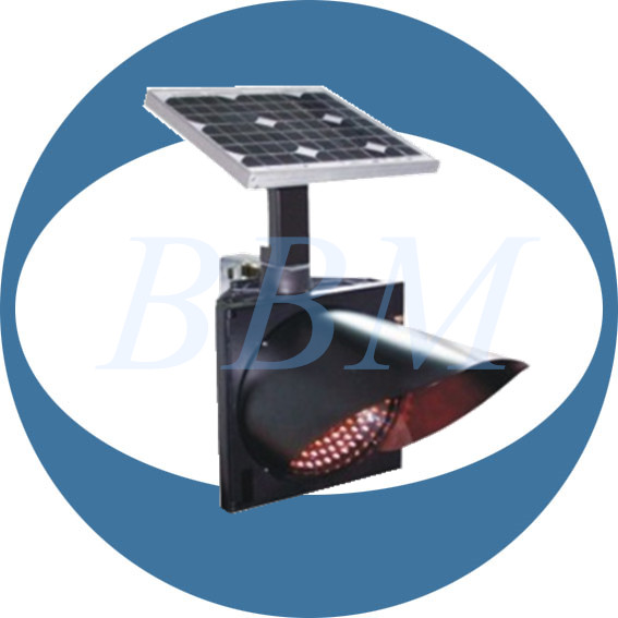 300mm solar yellow flashing traffic light