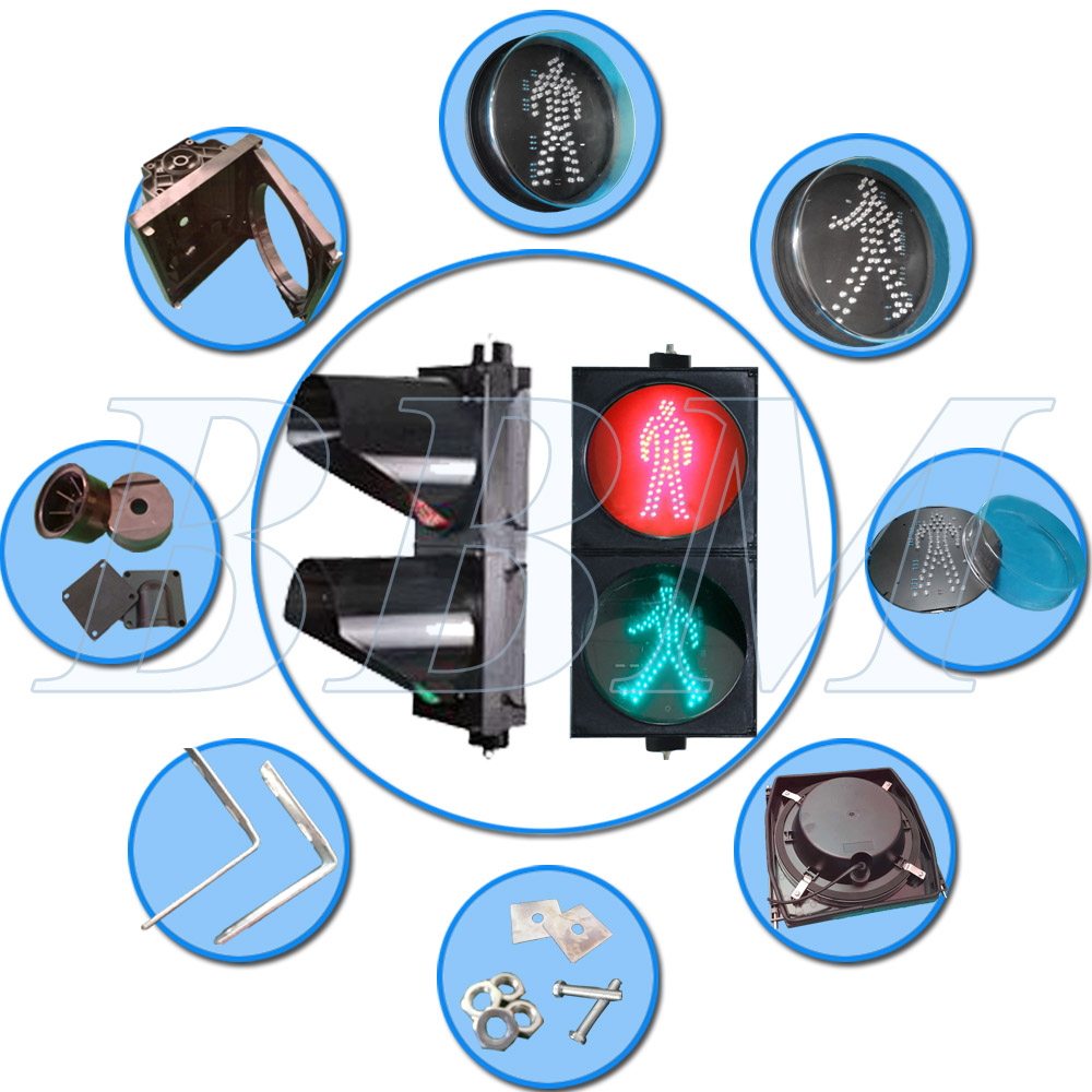 200mm red green pedestria traffic light