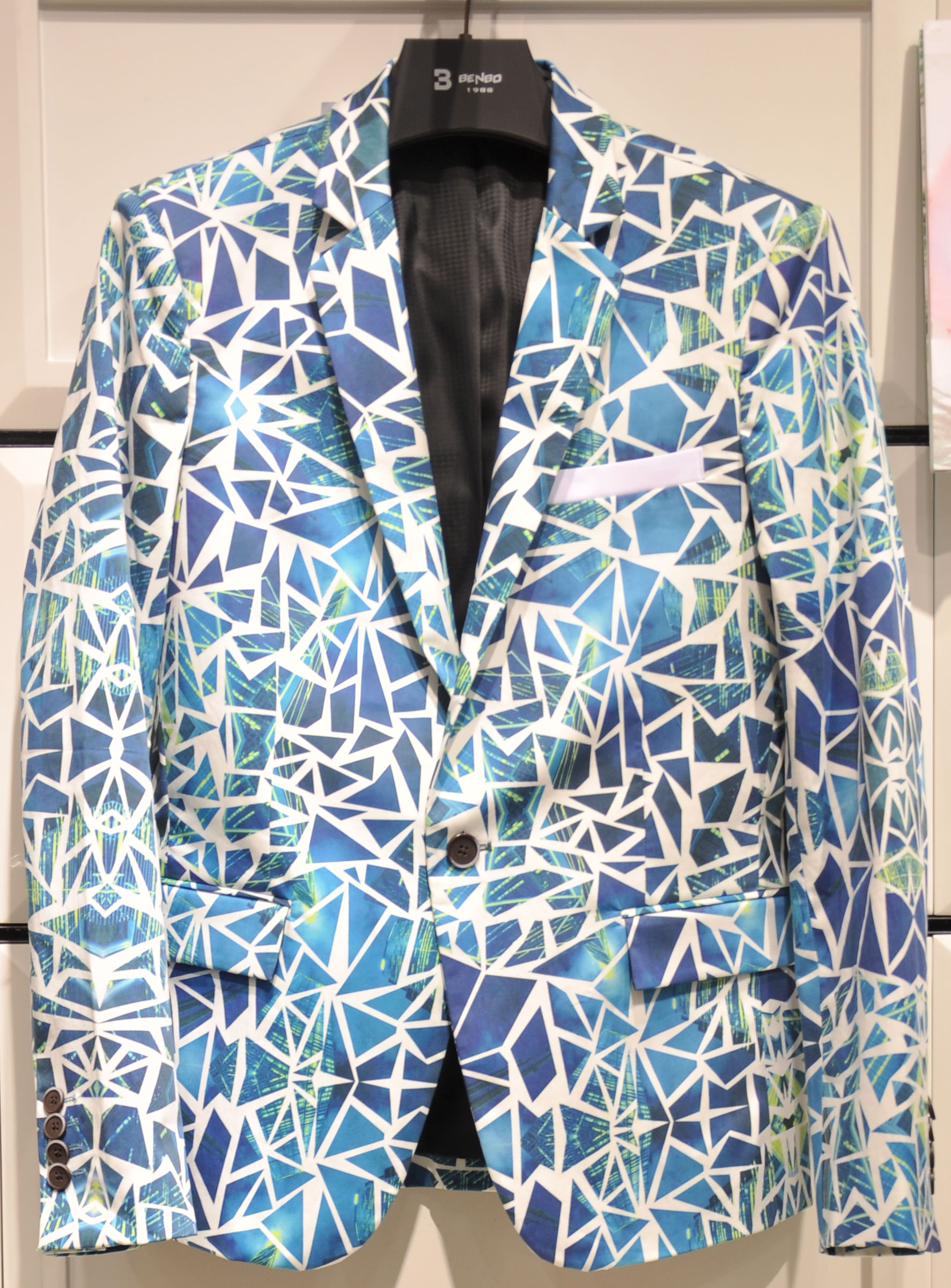 printed men's suit