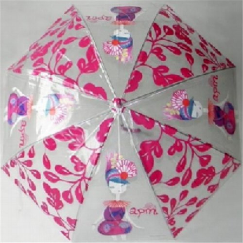Clear PVC Plastic Straight Rain Umbrella