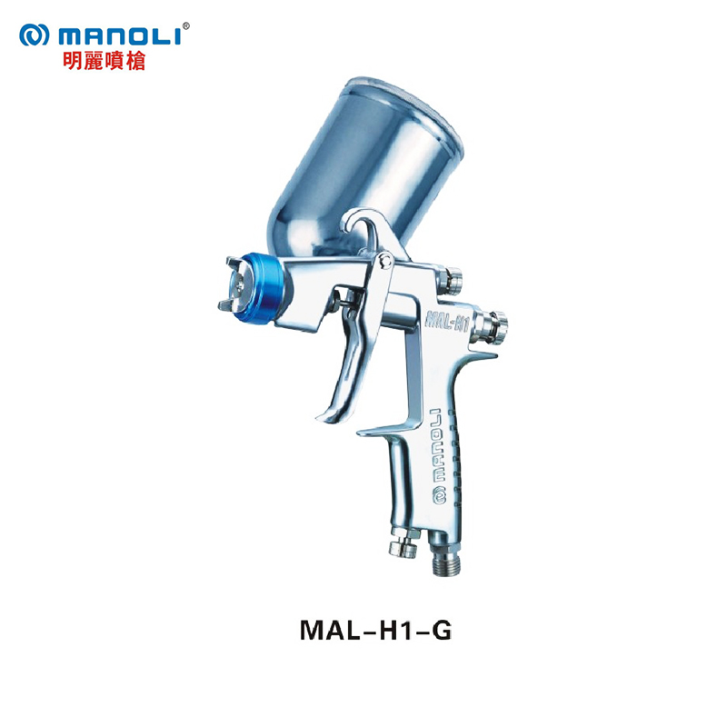 MAL-H1-G low pressure lightweight gravity feed type spray gun with a perfect atomization effect