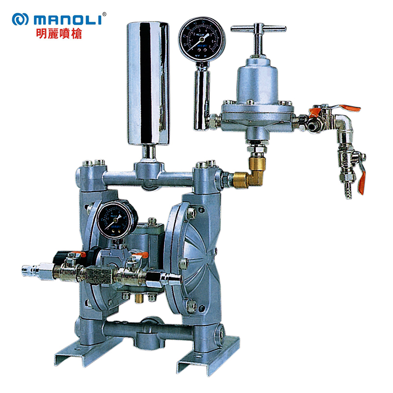 M-38R pneumatic double diaphragm pump with a fluid pressure stabilizer