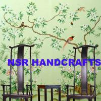 Large picture Hand-painted silk wallpaper