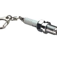 Large picture Spark plug key chain with led light