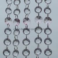 Large picture Acrylic Octagon Crystal Beaded Chains for Chandeli