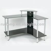 Large picture Glass Computer Desk