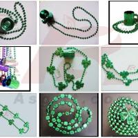 Large picture St.patrick's shamrock necklace with beer cup
