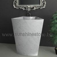 Large picture Carrara pedestal sink and washbasin 72