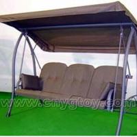 Large picture three-seat soft swing with awning