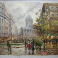 Large picture Paris street oil painting