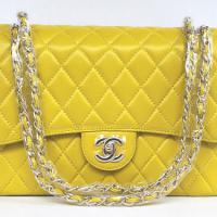 Large picture Chanel Classic Flap Shoulder Bag 1113 Yellow