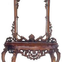 Large picture Mahogany Console Table with Mirror 03