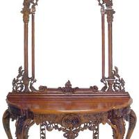Large picture Mahogany Console Table with Mirror 04